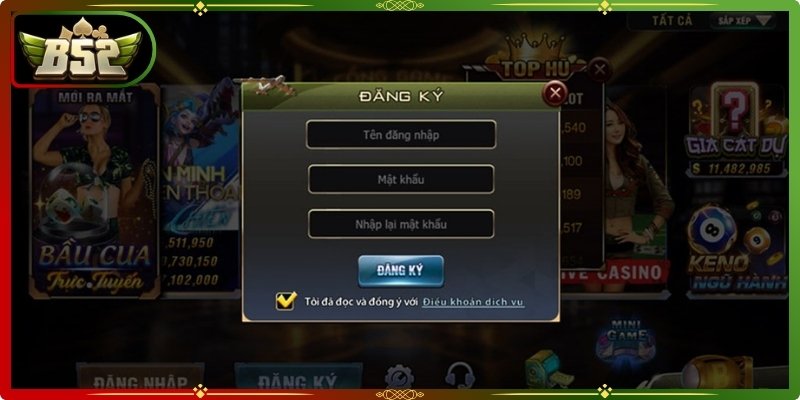 Việc đăng ký tài khoản dễ dàng, giúp hội viên bước vào thiên đường cá cược