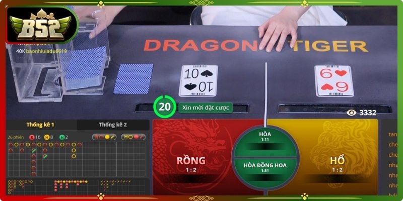 Rồng Hổ B52Club 3 Rồng hổ B52Club hiển thị giao diện dễ nhìn
